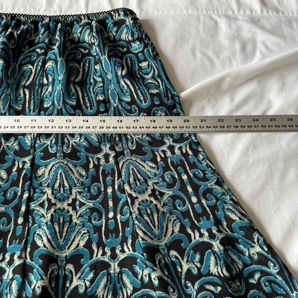 JM Collection Petites Boho Elastic Waist Pull-On Lined Midi Skirt 4P Wimsigoth - Picture 12 of 13